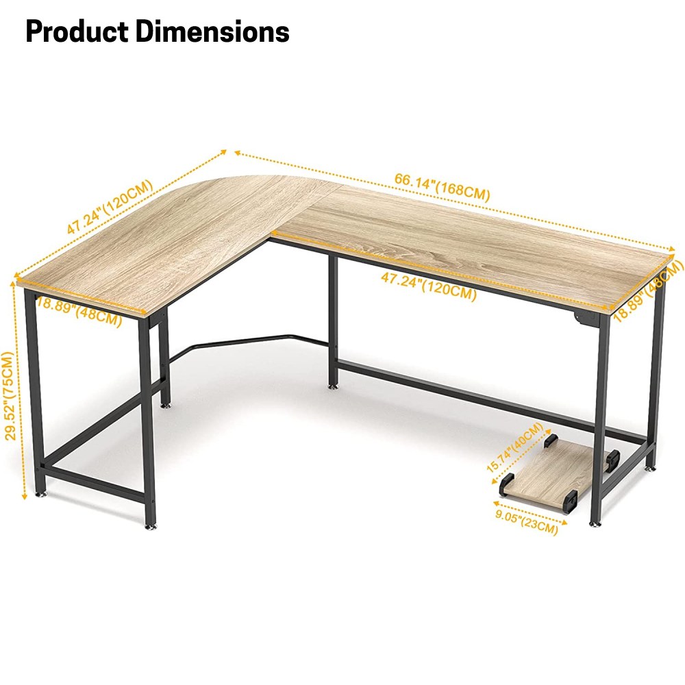 L-Shaped Corner Desk - White: image 8