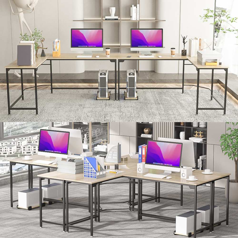 L-Shaped Corner Desk - White: image 9